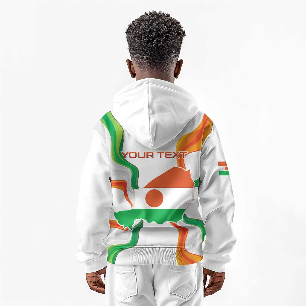 Personalized Jamhuriyar Nijar Republic Day Kid Hoodie Coat Of Arms With Flag - African Pride