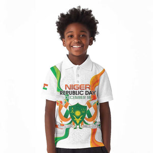 Personalized Jamhuriyar Nijar Republic Day Kid Polo Shirt Coat Of Arms With Flag - African Pride