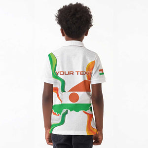 Personalized Jamhuriyar Nijar Republic Day Kid Polo Shirt Coat Of Arms With Flag - African Pride