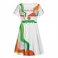 Personalized Jamhuriyar Nijar Republic Day Kid Short Sleeve Dress Coat Of Arms With Flag - African Pride