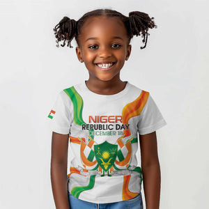 Personalized Jamhuriyar Nijar Republic Day Kid T shirt Coat Of Arms With Flag - African Pride
