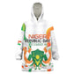 Personalized Jamhuriyar Nijar Republic Day Kid Wearable Blanket Hoodie Coat Of Arms With Flag - African Pride