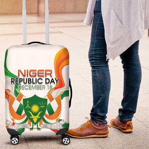 Jamhuriyar Nijar Republic Day Luggage Cover Coat Of Arms With Flag - African Pride