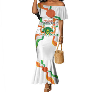 Personalized Jamhuriyar Nijar Republic Day Mermaid Dress Coat Of Arms With Flag - African Pride