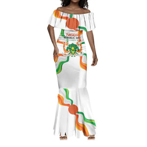 Personalized Jamhuriyar Nijar Republic Day Mermaid Dress Coat Of Arms With Flag - African Pride