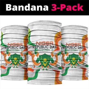 Jamhuriyar Nijar Republic Day Neck Gaiter Coat Of Arms With Flag - African Pride