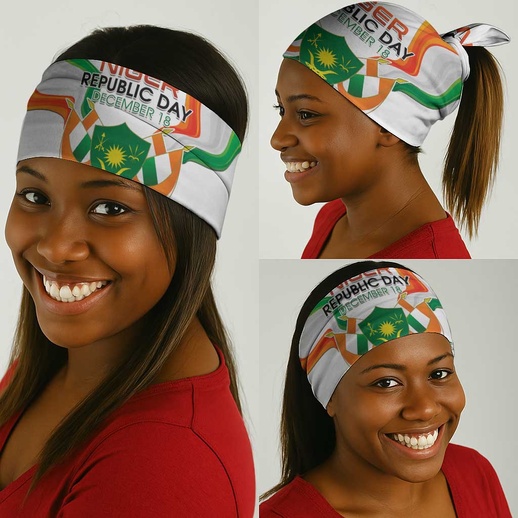 Jamhuriyar Nijar Republic Day Neck Gaiter Coat Of Arms With Flag - African Pride