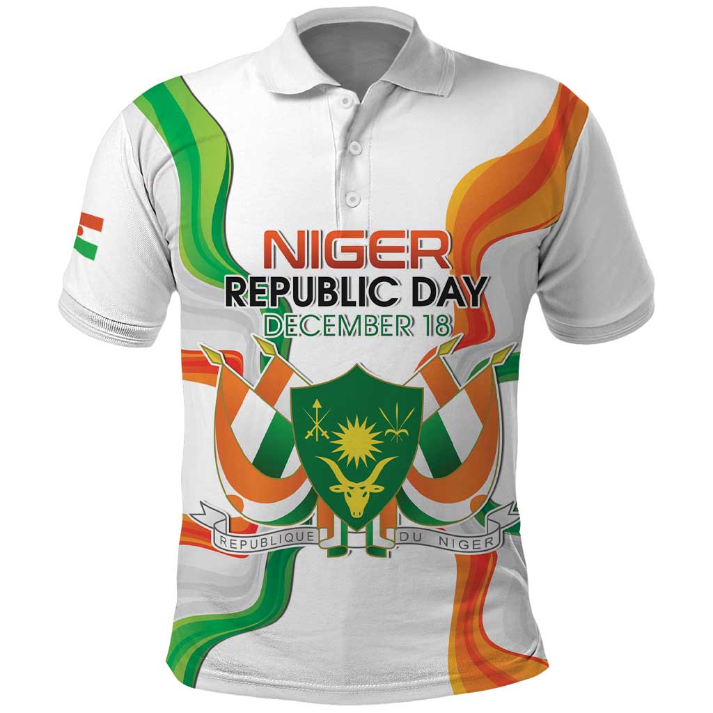 Personalized Jamhuriyar Nijar Republic Day Polo Shirt Coat Of Arms With Flag - African Pride