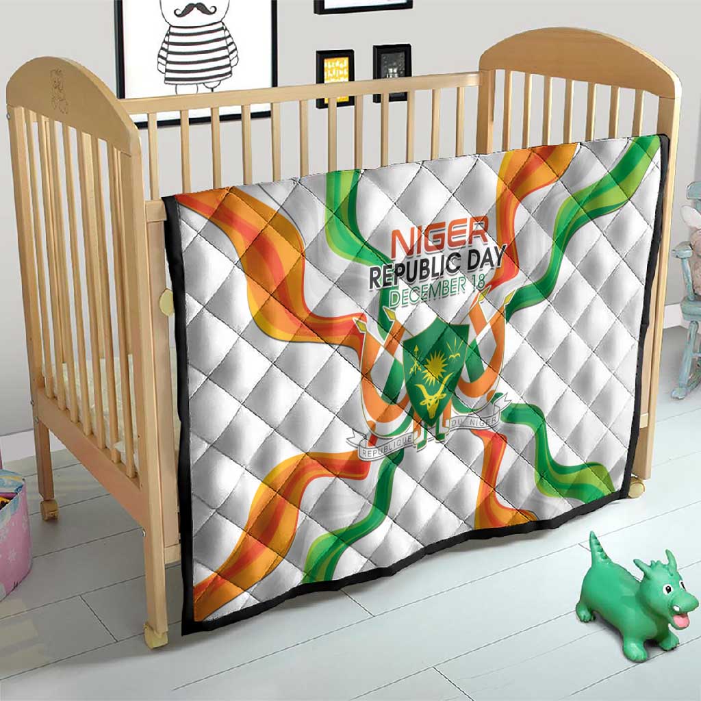 Jamhuriyar Nijar Republic Day Quilt Coat Of Arms With Flag - African Pride