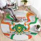 Jamhuriyar Nijar Republic Day Round Carpet Coat Of Arms With Flag - African Pride