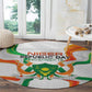 Jamhuriyar Nijar Republic Day Round Carpet Coat Of Arms With Flag - African Pride