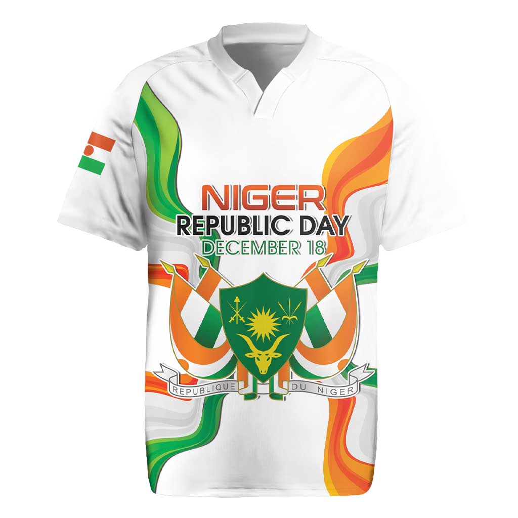 Personalized Jamhuriyar Nijar Republic Day Rugby Jersey Coat Of Arms With Flag - African Pride