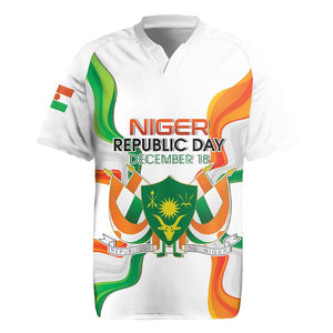 Personalized Jamhuriyar Nijar Republic Day Rugby Jersey Coat Of Arms With Flag - African Pride