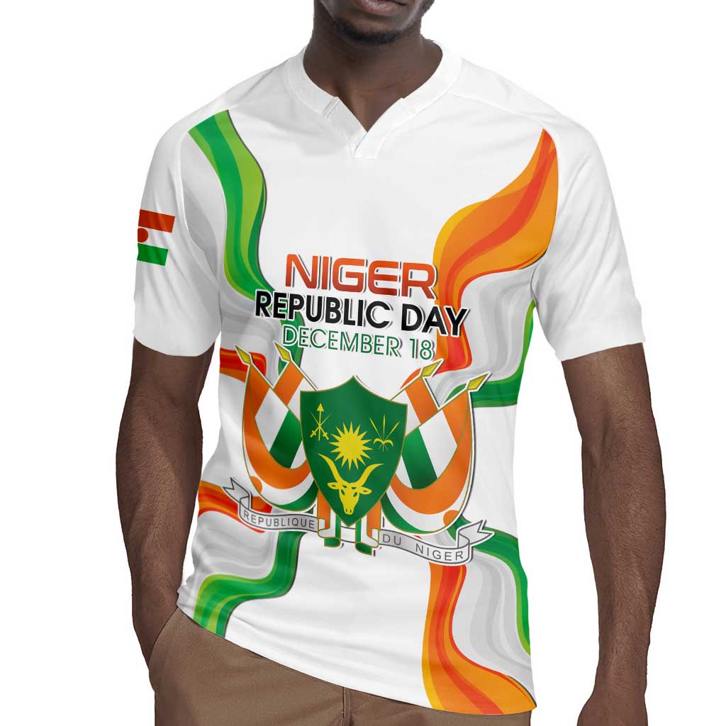 Personalized Jamhuriyar Nijar Republic Day Rugby Jersey Coat Of Arms With Flag - African Pride