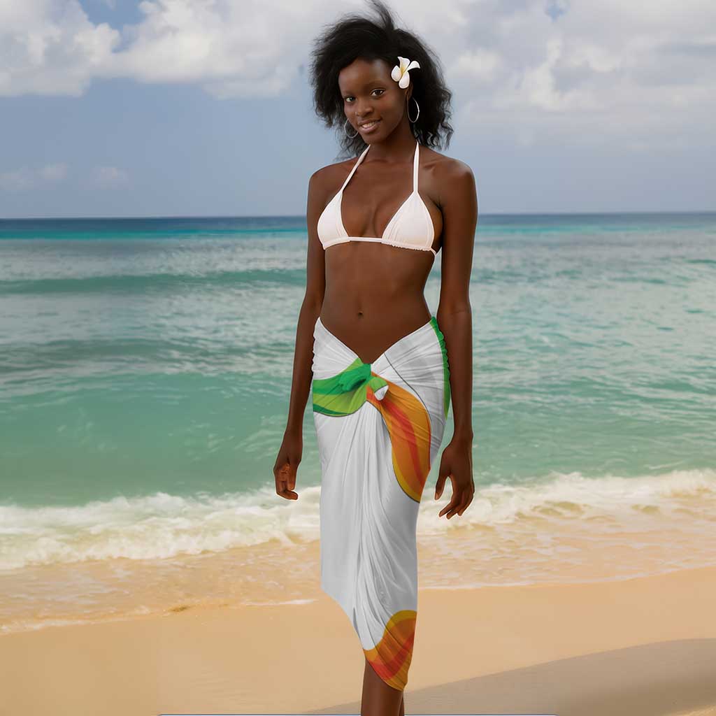 Jamhuriyar Nijar Republic Day Sarong Coat Of Arms With Flag - African Pride