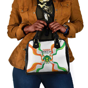 Jamhuriyar Nijar Republic Day Shoulder Handbag Coat Of Arms With Flag - African Pride