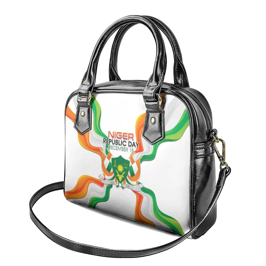 Jamhuriyar Nijar Republic Day Shoulder Handbag Coat Of Arms With Flag - African Pride