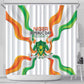 Jamhuriyar Nijar Republic Day Shower Curtain Coat Of Arms With Flag - African Pride