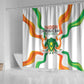 Jamhuriyar Nijar Republic Day Shower Curtain Coat Of Arms With Flag - African Pride