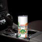 Personalized Jamhuriyar Nijar Republic Day Skinny Tumbler Coat Of Arms With Flag - African Pride