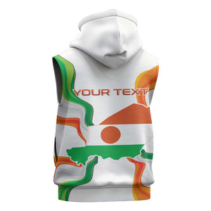Personalized Jamhuriyar Nijar Republic Day Sleeveless Hoodie Coat Of Arms With Flag - African Pride