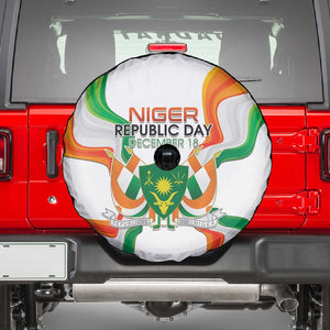 Jamhuriyar Nijar Republic Day Spare Tire Cover Coat Of Arms With Flag - African Pride