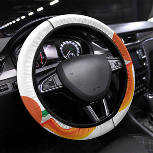 Jamhuriyar Nijar Republic Day Steering Wheel Cover Coat Of Arms With Flag - African Pride