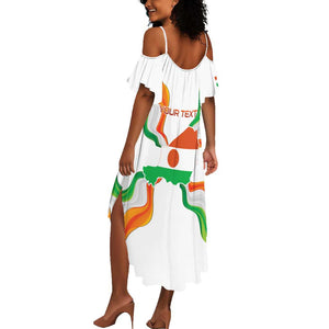 Personalized Jamhuriyar Nijar Republic Day Summer Maxi Dress Coat Of Arms With Flag - African Pride