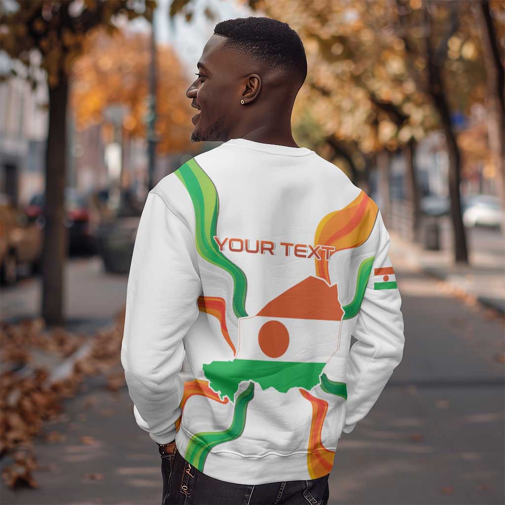 Personalized Jamhuriyar Nijar Republic Day Sweatshirt Coat Of Arms With Flag - African Pride