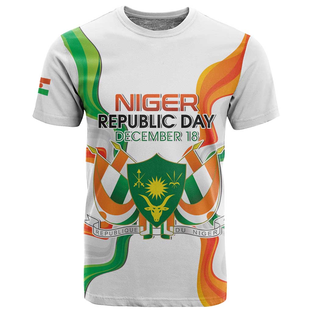 Personalized Jamhuriyar Nijar Republic Day T shirt Coat Of Arms With Flag - African Pride