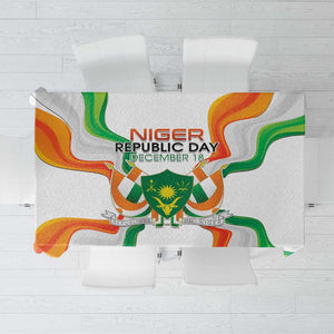 Jamhuriyar Nijar Republic Day Tablecloth Coat Of Arms With Flag - African Pride