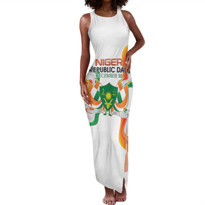 Personalized Jamhuriyar Nijar Republic Day Tank Maxi Dress Coat Of Arms With Flag - African Pride
