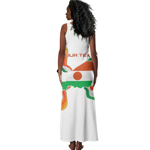 Personalized Jamhuriyar Nijar Republic Day Tank Maxi Dress Coat Of Arms With Flag - African Pride