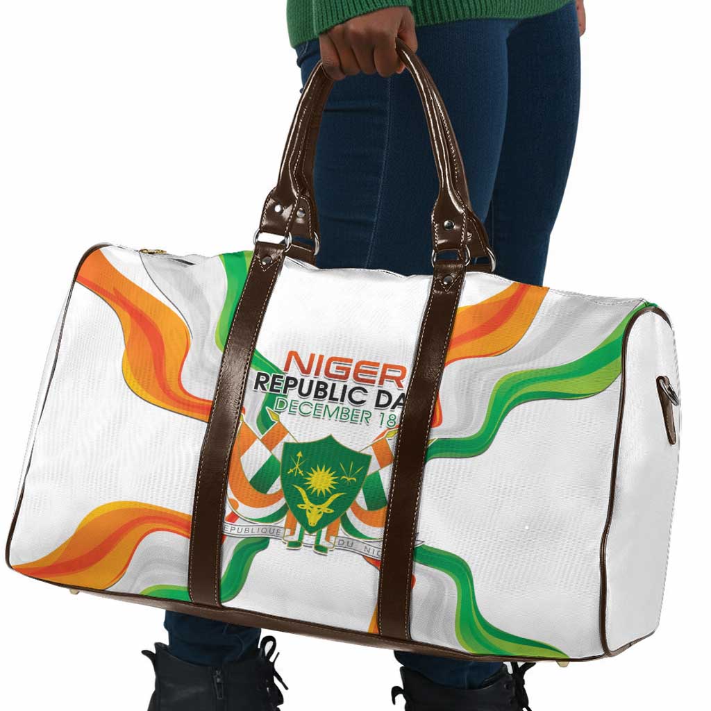 Niger Republic Day Travel Bag Coat Of Arms With Flag
