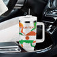Personalized Jamhuriyar Nijar Republic Day Tumbler With Handle Coat Of Arms With Flag - African Pride