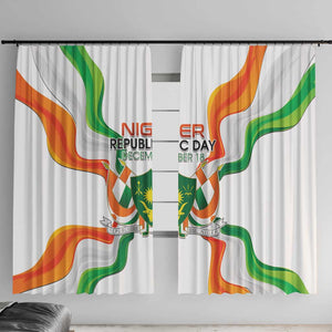 Jamhuriyar Nijar Republic Day Window Curtain Coat Of Arms With Flag - African Pride