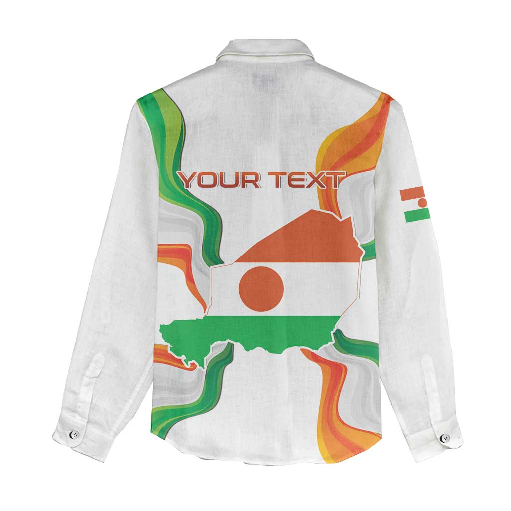 Personalized Jamhuriyar Nijar Republic Day Women Casual Shirt Coat Of Arms With Flag - African Pride