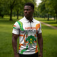 Personalized Niger Republic Day Zipper Polo Shirt Coat Of Arms With Flag
