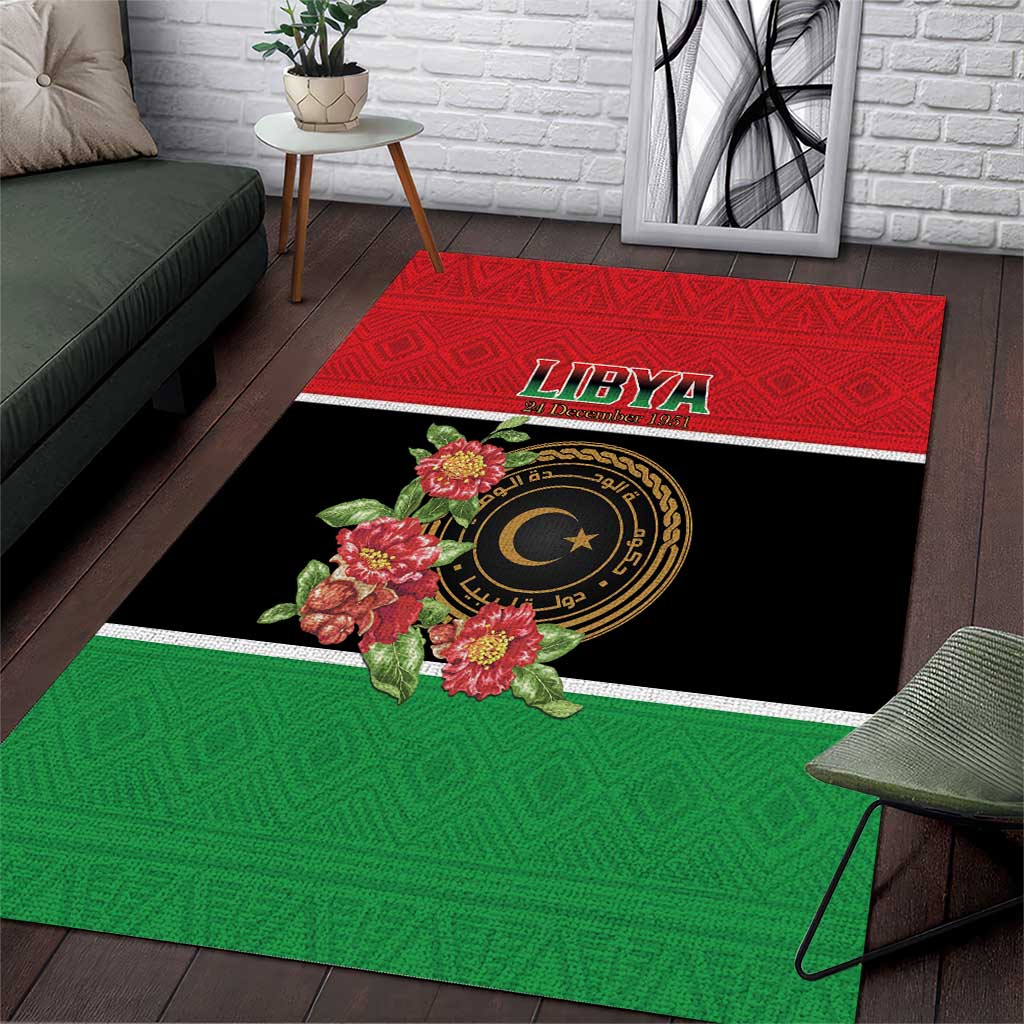 Liyba Rug Happy Libya Area Rug Independence Day by African Pride