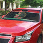 Libya Independence Day Auto Sun Shade Pomegranate Blossom With Libyan Seal