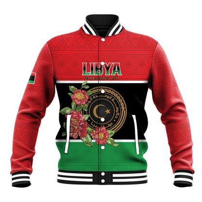 Personalized Happy Libya Baseball Jacket Independence Day - African Pride