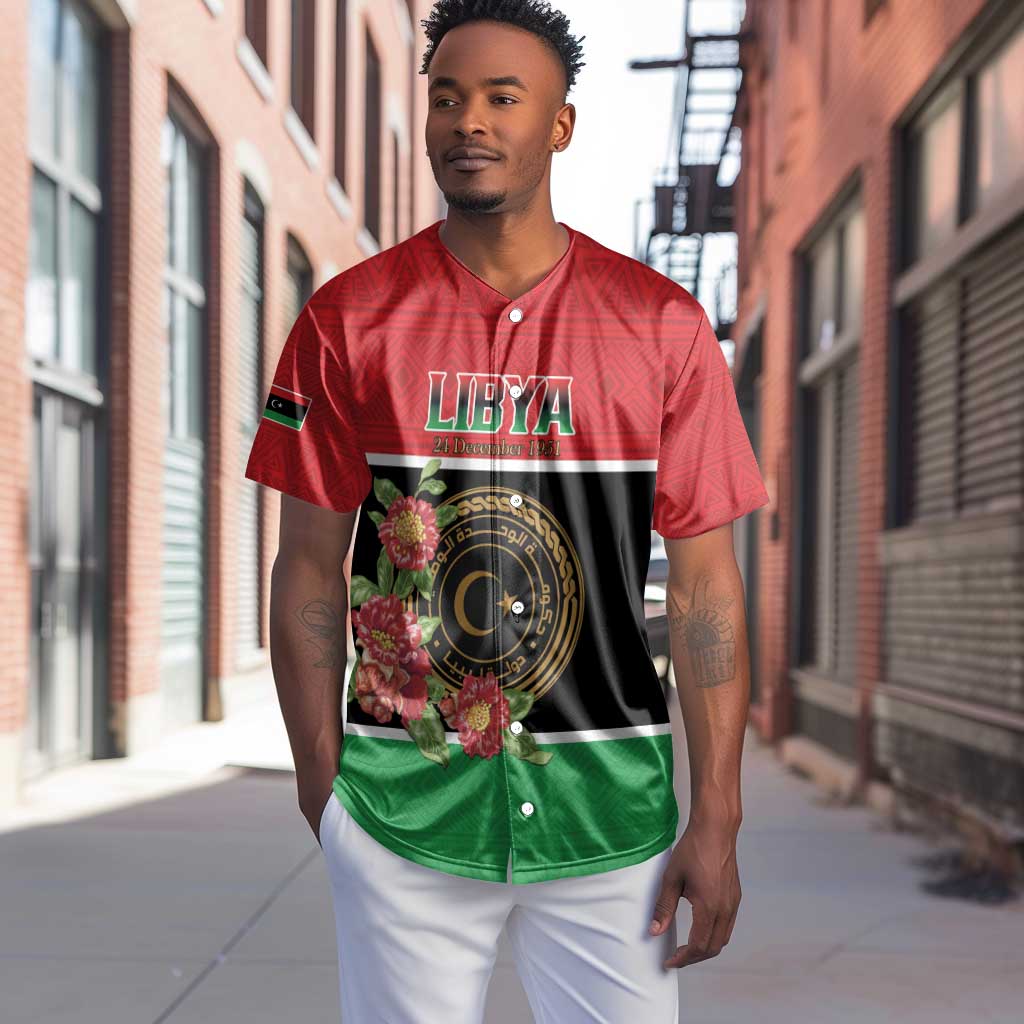 Personalized Happy Libya Baseball Jersey Independence Day - African Pride