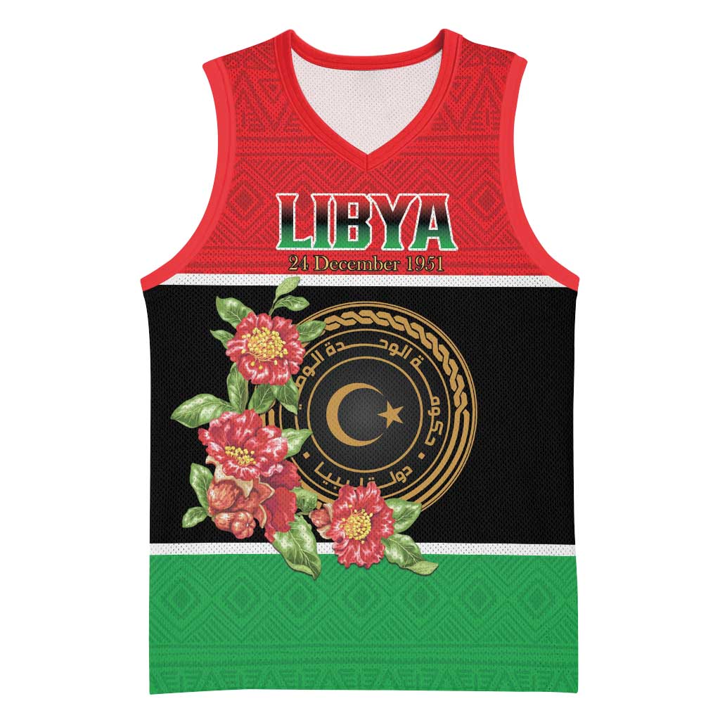 Personalized Happy Libya Basketball Jersey Independence Day - African Pride