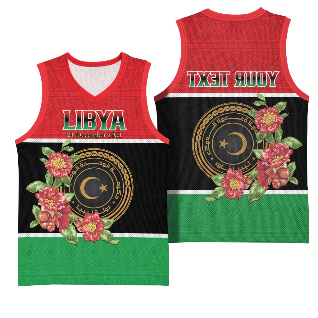 Personalized Happy Libya Basketball Jersey Independence Day - African Pride
