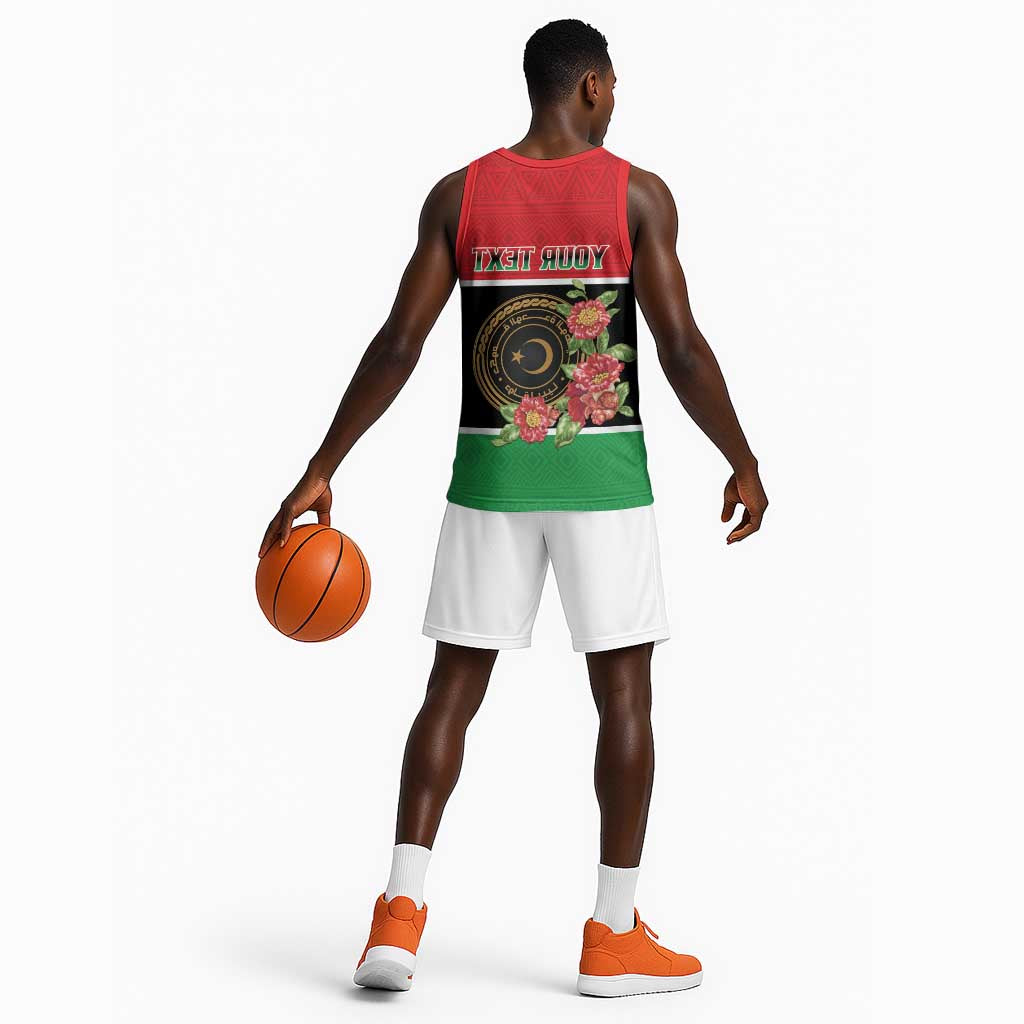 Personalized Happy Libya Basketball Jersey Independence Day - African Pride