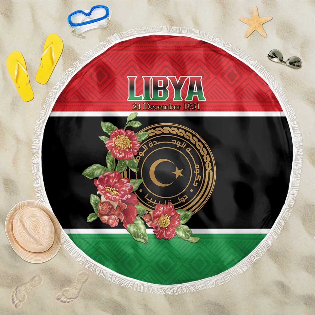 Happy Libya Beach Blanket Independence Day - African Pride