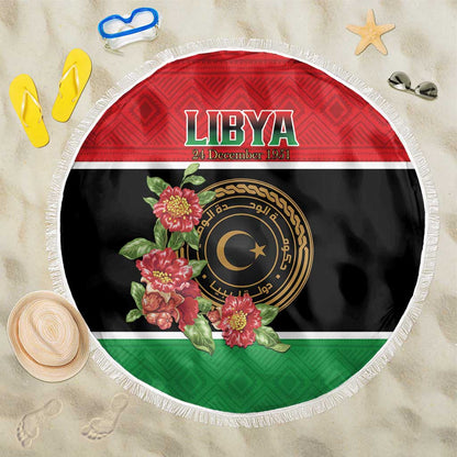 Happy Libya Beach Blanket Independence Day - African Pride