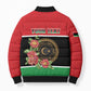 Personalized Libya Independence Day Bomber Puffer Jacket Pomegranate Blossom With Libyan Seal