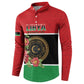 Personalized Libya Independence Day Button Sweatshirt Pomegranate Blossom With Libyan Seal