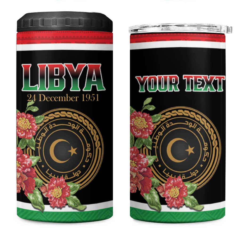Personalized Happy Libya 4 in 1 Can Cooler Tumbler Independence Day - African Pride